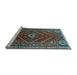 Sideview of Machine Washable Persian Light Blue Traditional Rug, wshtr889lblu