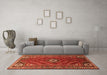 Machine Washable Persian Orange Traditional Area Rugs in a Living Room, wshtr889org