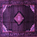 Square Medallion Purple Traditional Rug, tr88pur