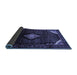 Sideview of Medallion Blue Traditional Rug, tr88blu