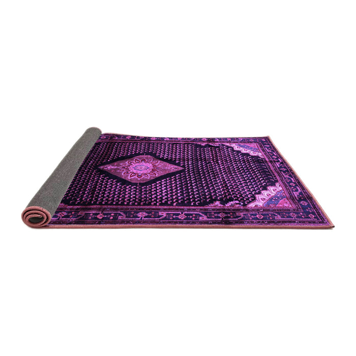 Sideview of Medallion Purple Traditional Rug, tr88pur