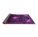 Sideview of Medallion Purple Traditional Rug, tr88pur