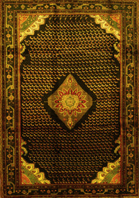 Medallion Yellow Traditional Rug, tr88yw