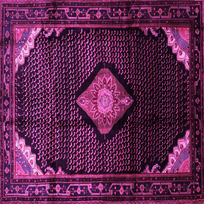 Square Medallion Pink Traditional Rug, tr88pnk