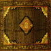 Square Medallion Yellow Traditional Rug, tr88yw