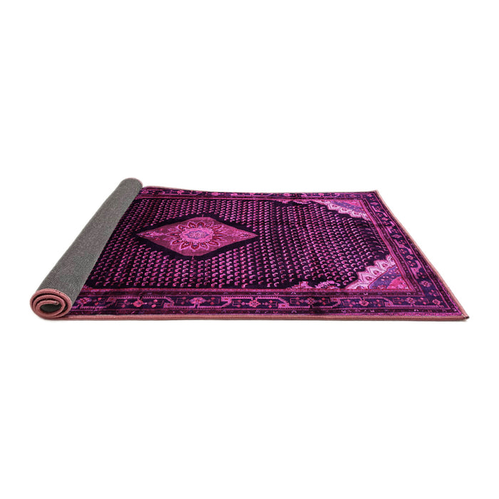 Sideview of Medallion Pink Traditional Rug, tr88pnk