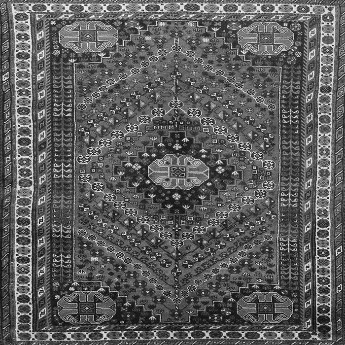 Round Machine Washable Persian Gray Traditional Rug, wshtr890gry