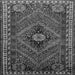 Round Machine Washable Persian Gray Traditional Rug, wshtr890gry