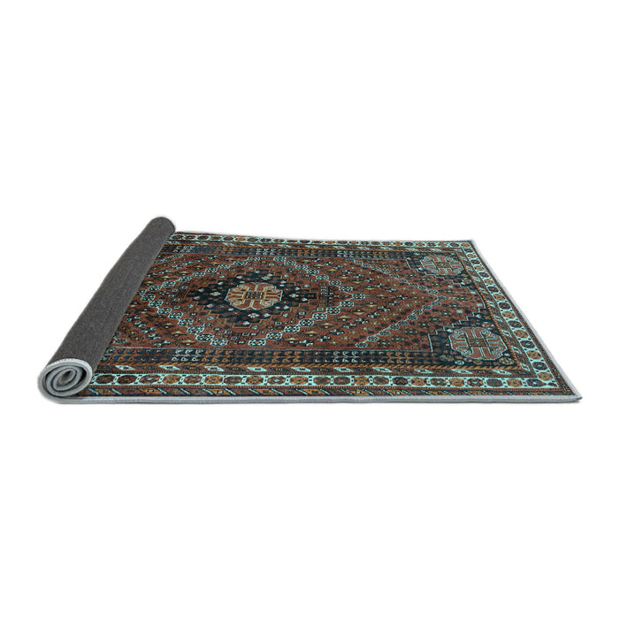 Sideview of Persian Light Blue Traditional Rug, tr890lblu