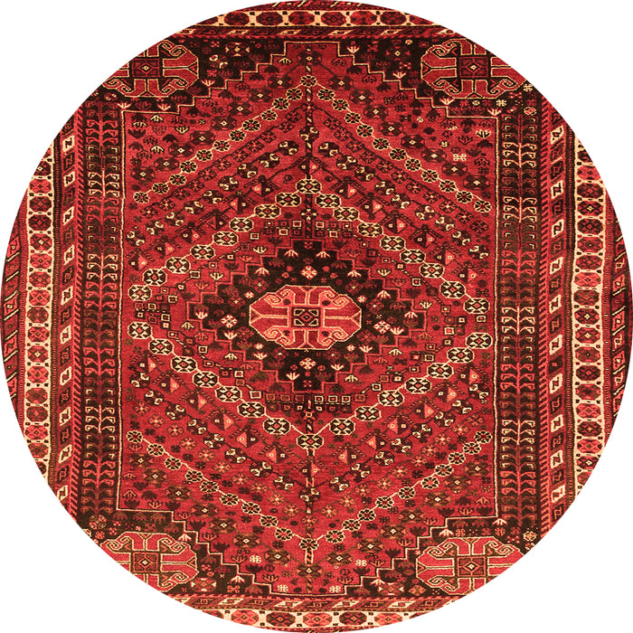 Square Persian Orange Traditional Rug, tr890org