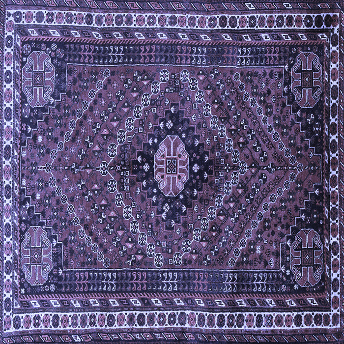 Square Persian Blue Traditional Rug, tr890blu