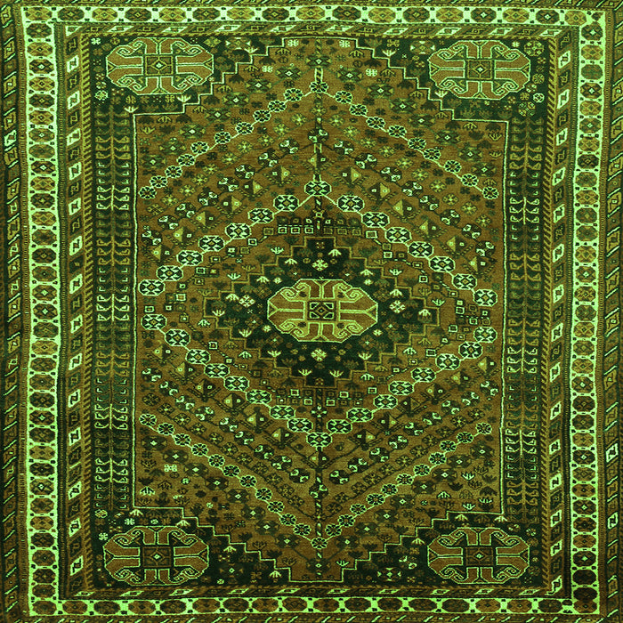 Serging Thickness of Persian Green Traditional Rug, tr890grn