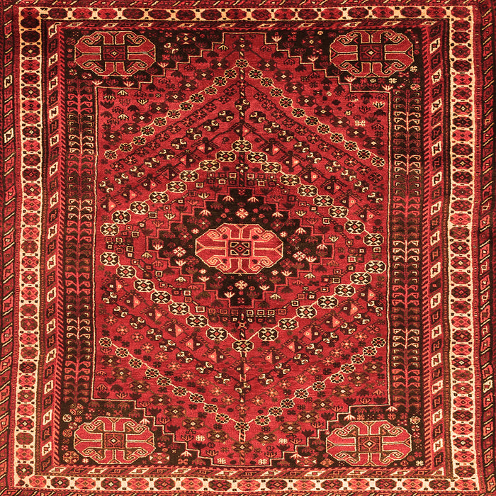 Serging Thickness of Persian Orange Traditional Rug, tr890org