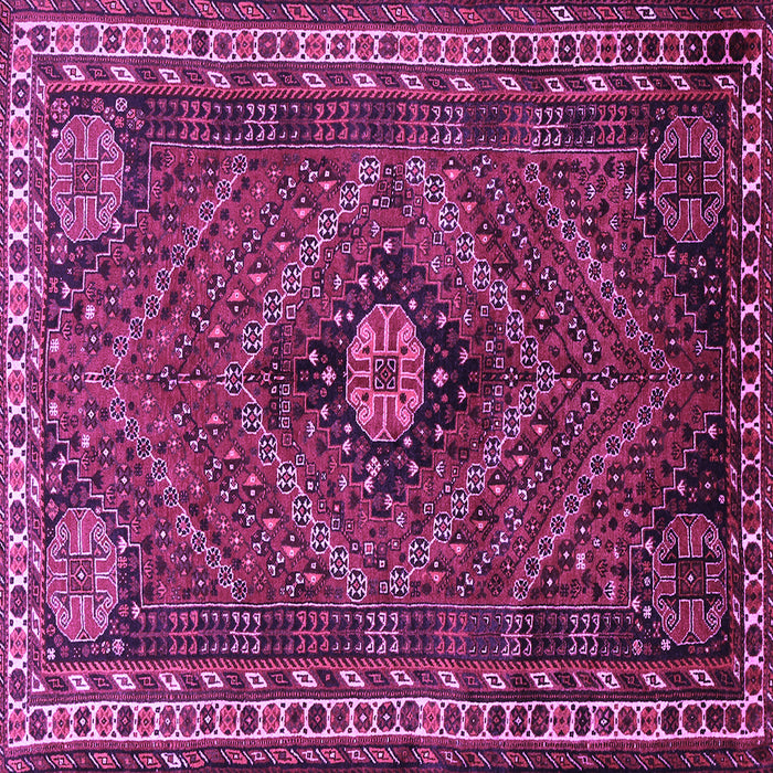 Square Persian Purple Traditional Rug, tr890pur