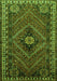 Serging Thickness of Machine Washable Persian Green Traditional Area Rugs, wshtr890grn