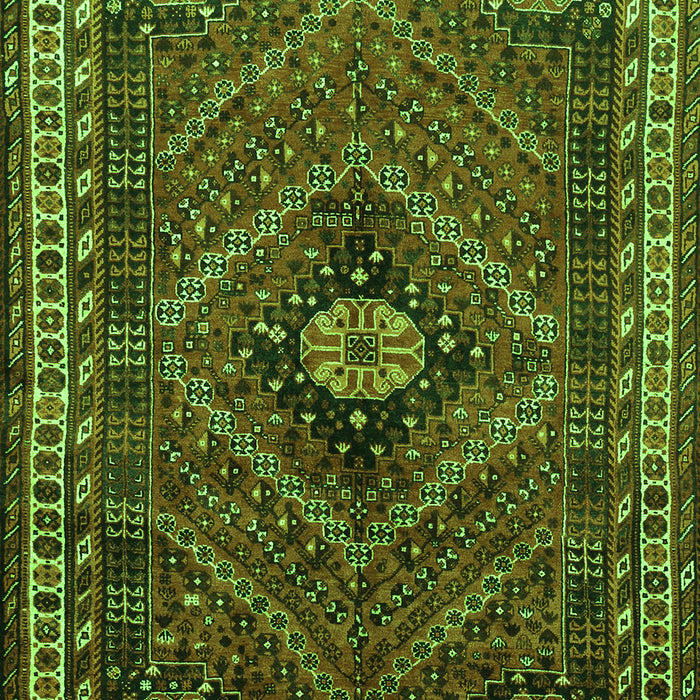Serging Thickness of Machine Washable Persian Green Traditional Area Rugs, wshtr890grn