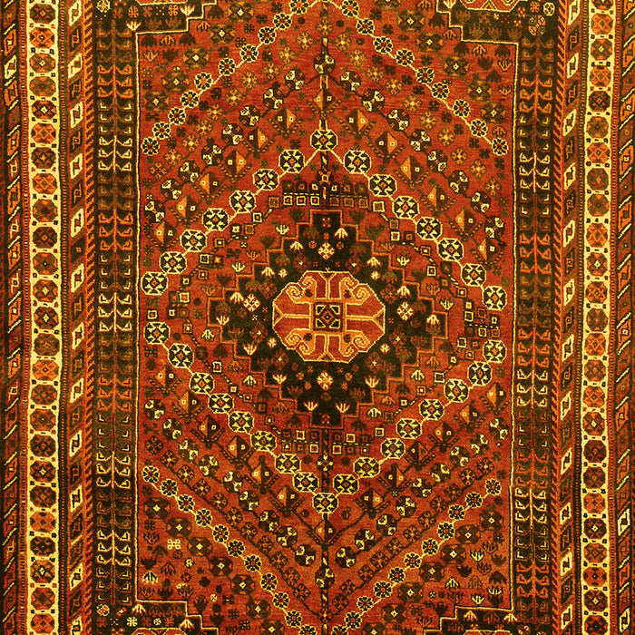 Machine Washable Persian Yellow Traditional Rug, wshtr890yw