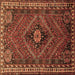 Square Persian Brown Traditional Rug, tr890brn
