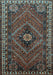 Machine Washable Persian Light Blue Traditional Rug, wshtr890lblu