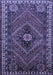 Machine Washable Persian Blue Traditional Rug, wshtr890blu