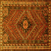 Square Persian Yellow Traditional Rug, tr890yw