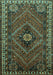 Machine Washable Persian Turquoise Traditional Area Rugs, wshtr890turq