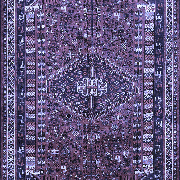 Machine Washable Persian Blue Traditional Rug, wshtr891blu
