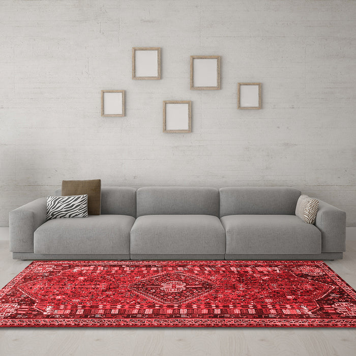 Traditional Red Washable Rugs