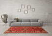 Machine Washable Persian Orange Traditional Area Rugs in a Living Room, wshtr891org