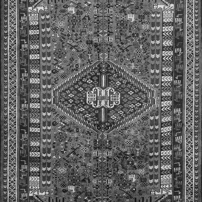 Serging Thickness of Machine Washable Persian Gray Traditional Rug, wshtr891gry