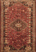 Machine Washable Persian Brown Traditional Rug, wshtr891brn