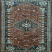 Square Persian Light Blue Traditional Rug, tr891lblu