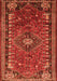 Serging Thickness of Machine Washable Persian Orange Traditional Area Rugs, wshtr891org
