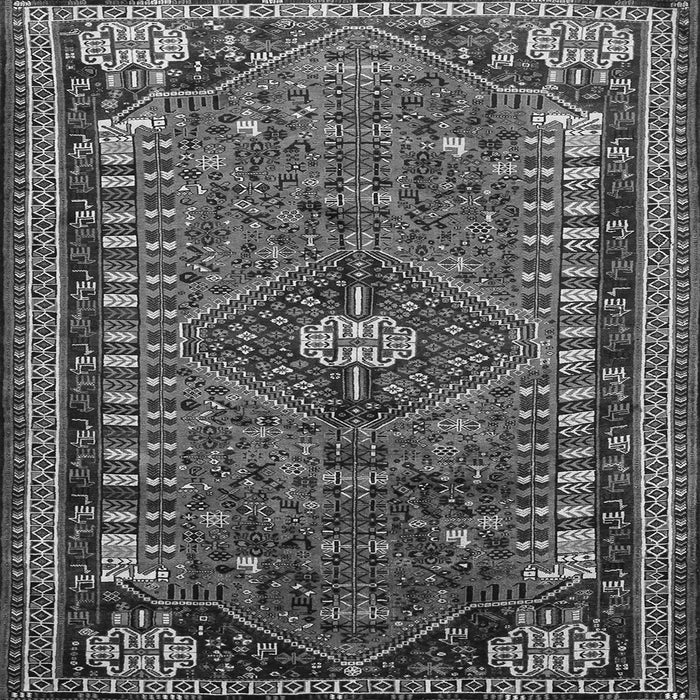Round Machine Washable Persian Gray Traditional Rug, wshtr891gry