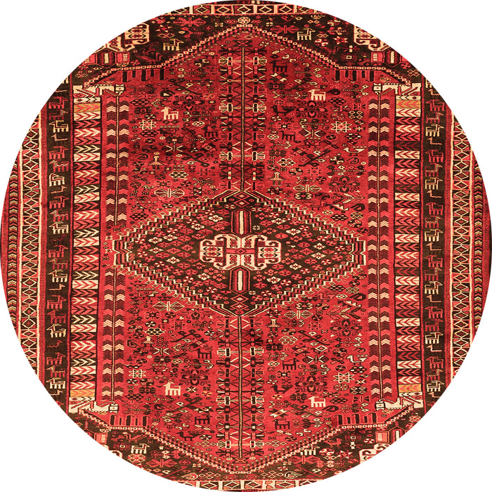 Square Persian Orange Traditional Rug, tr891org