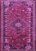 Machine Washable Persian Purple Traditional Area Rugs, wshtr891pur