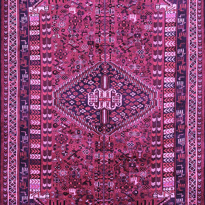 Machine Washable Persian Purple Traditional Area Rugs, wshtr891pur