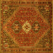 Square Persian Yellow Traditional Rug, tr892yw