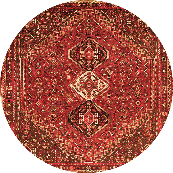 Machine Washable Persian Orange Traditional Area Rugs, wshtr892org