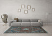 Machine Washable Persian Light Blue Traditional Rug in a Living Room, wshtr892lblu