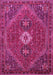 Machine Washable Persian Pink Traditional Rug, wshtr892pnk