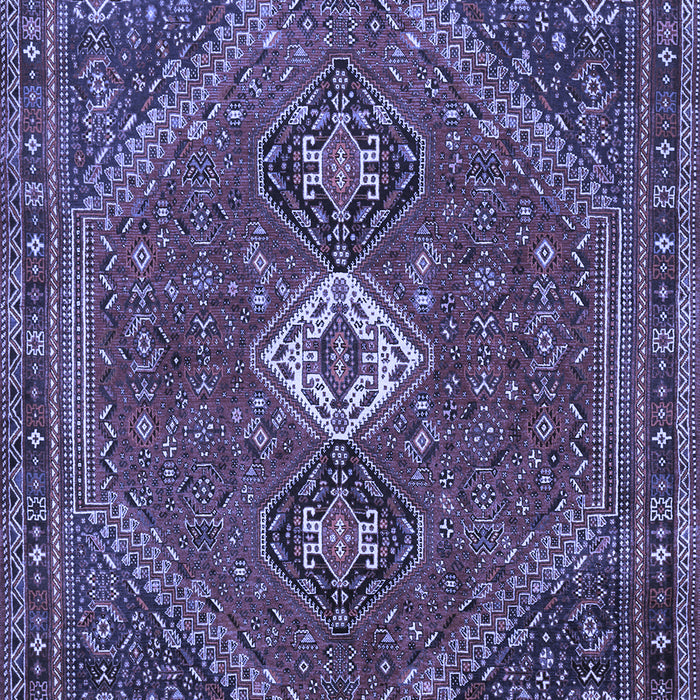 Machine Washable Persian Blue Traditional Rug, wshtr892blu