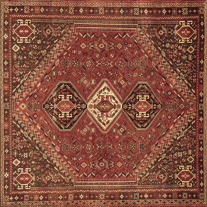 Square Machine Washable Persian Brown Traditional Rug, wshtr892brn