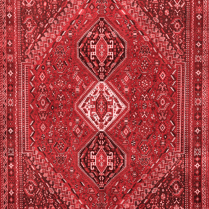 Machine Washable Persian Red Traditional Rug, wshtr892red