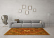 Machine Washable Persian Yellow Traditional Rug in a Living Room, wshtr892yw