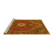 Sideview of Machine Washable Persian Yellow Traditional Rug, wshtr892yw