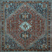 Square Persian Light Blue Traditional Rug, tr892lblu