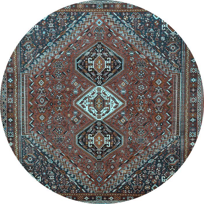 Round Persian Light Blue Traditional Rug, tr892lblu