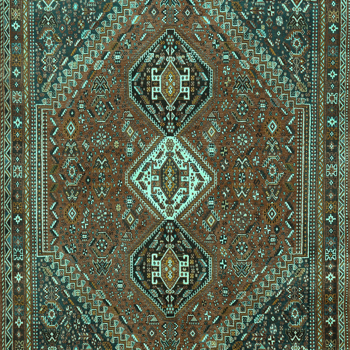 Machine Washable Persian Turquoise Traditional Area Rugs, wshtr892turq