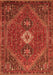 Serging Thickness of Machine Washable Persian Orange Traditional Area Rugs, wshtr892org